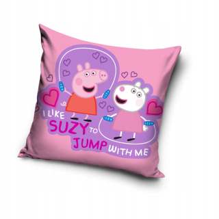 Detský dekoračný vankúš - Peppa pieppa vankúš 40x40 cm výplň
