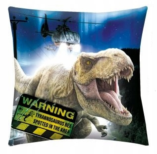 Detský vankúš - T-Rex 40x40 Jurassic Park World Dinosaur
