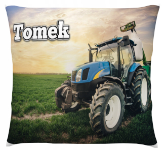 Detský vankúš - Vankúšový traktor Farming Farm Tractor s menom