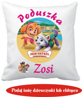 Detský vankúš - Vankúš + meno dieťaťa Skye Psi hliadka Veľká noc