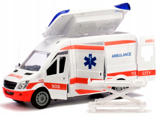 Zdravotnícke záchranné AMBULANCE signalizuje rýchle dodanie