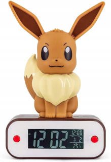 Pokémon Eevee budík rádio budík s LED svietidlom