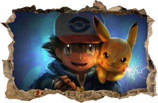 Pokémon - Pokemon nálepka na stenu 3d diery 100x65 # 77