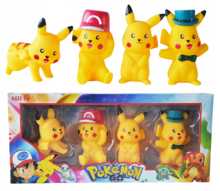 Pokemon Set 4 Veľké Pikachu Obrázky Pokemony 4in1