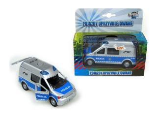 POLICEJNÝ VAN RÁDIO AUTO KOVOVÝ SVETLÁ ZVUK 14s