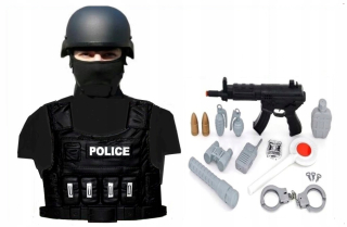 Policajt vojak kamzek helma komandos 4-7 rokov