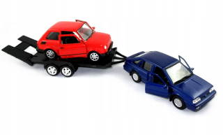 Polonez + FIAT 126p + LAWETA Model Welly 1:34