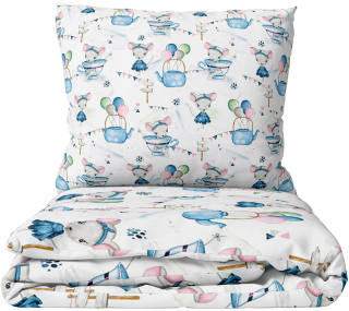 Detský set paplón, vankúš - 90x120 posteľná bielizeň pre postele psov hliadky psov 299