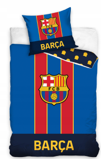 Detský set paplón, vankúš - Posteľná bielizeň 135x200 Club FC Barcelona Messi FCB