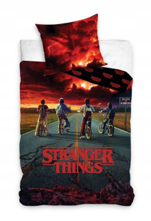 Detský set paplón, vankúš - Posteľná bielizeň 140x200 Stranger Things Netflix Original