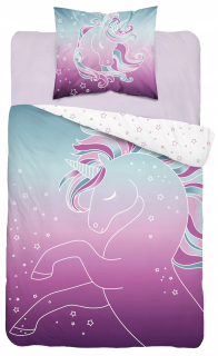 Detský set paplón, vankúš - Posteľná bielizeň 140x200 Unicorn Flaming Lama Sowa