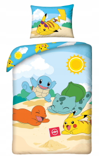 Pokémon - Obliečky 140x200 Pokemon Pikaczu Pokemon Baw.