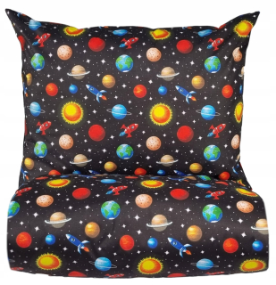 Detský set paplón, vankúš - Posteľná bielizeň 160x200 Cotton Space Planet Raket