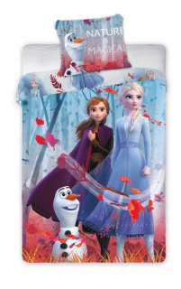 Detský set paplón, vankúš - Futbal 160x200 Frozen Ice Land Elsa Elza Olaf
