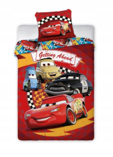 Detský set paplón, vankúš - Posteľná bielizeň 160x200 autá autá Zigzak McQueen Cars