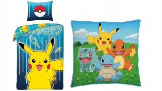 Lôžkoviny 160x200 Pokemon Vankúš detský set