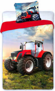 Detský set paplón, vankúš - Podstielka 160x200 Traktorový strážca automobil