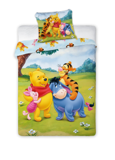 Detský set paplón, vankúš - Posteľná bielizeň 90x120 Winnie a priateľ Pooh WT3F