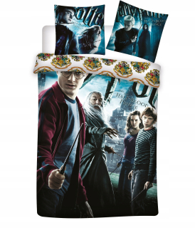 Detský set paplón, vankúš - Bavlnená posteľná bielizeň 140 x 200 cm Harry Potter