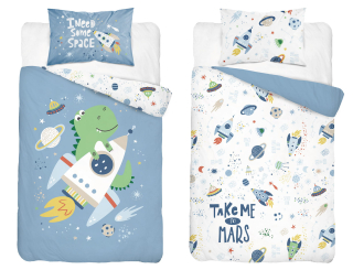 Detský set paplón, vankúš - Sada podstielky 90x120 cm farma na bavlnené traktory