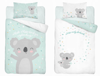 Detský set paplón, vankúš - Posteľná bielizeň pre detskú postieľku 100x135 Blue Koala 3955a