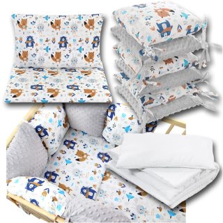 Detský set paplón, vankúš - Posteľná bielizeň 160x200 medzi nami tyrkysová pre hráča