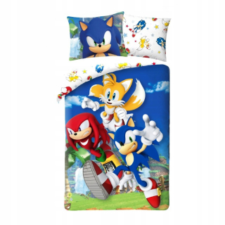 Detský set paplón, vankúš - Žiariaci posteľný husky pes psa 160x200