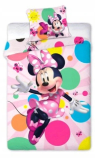 Detský set paplón, vankúš - Detská podstielka myši Minnie 160x200 Róźowa