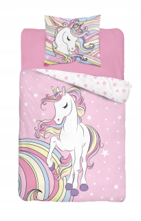 Detský set paplón, vankúš - Detská podstielka 160x200 Unicorn Horse