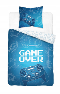 Detský set paplón, vankúš - Herná podstielka 160x200 Gamer
