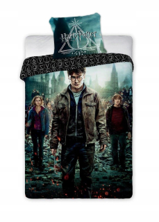 Detský set paplón, vankúš - Posteľná podstielka Harry Potter 140x200