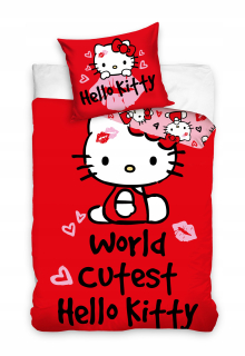 Detský set paplón, vankúš - Hello Kitty World Cnitest Bedding Original 160x200