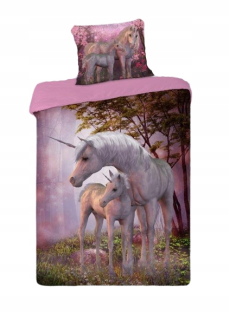 Detský set paplón, vankúš - Mládežnícka posteľná bielizeň 160x200 Unicorn Horse