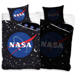 Detský set paplón, vankúš - NASA žiariaca mládežnícka posteľná bielizeň 160x200 cm priestor