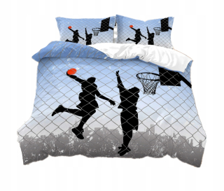 Detský set paplón, vankúš - Basketbalový tím pre darčekové logo podstielky 140x200