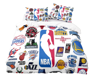 Detský set paplón, vankúš - Posteľná bielizeň pre dospievajúcich basketbalu NBA 140x200