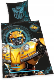 Detský set paplón, vankúš - Posteľné transformátory 140x200 Bumblebee Autobot