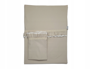 Detský set paplón, vankúš - Posteľná bielizeň s ozdôbkami 90x120 béžová!