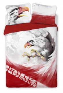 Detský set paplón, vankúš - Bavlnená obliečka orla 160x200 Poľsko 3-dielna