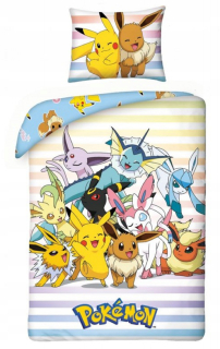 Bavlnené posteľné obliečky 140x200 deti Pokemon Pokemon