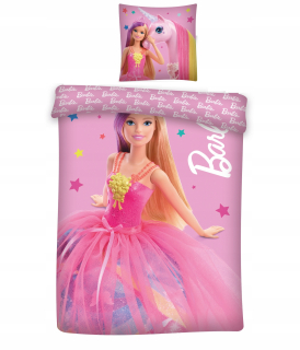 Detský set paplón, vankúš - Podstielka pre detskú postieľku 100x135 Barbie