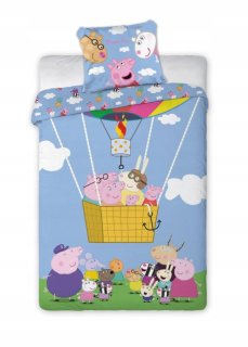 Detský set paplón, vankúš - Detská podstielka Peppa Pig 160x200 cm