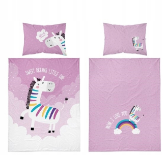 Detský set paplón, vankúš - Detská podstielka Zebra 100x135 dieťa