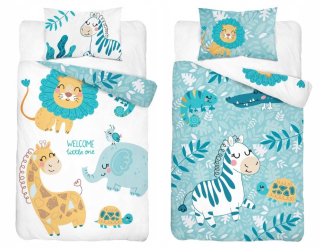 Detský set paplón, vankúš - Detské podstielky Zvieratá 100x135 dieťa