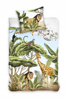 Detský set paplón, vankúš - Detské podstielky Safari Zvieratá 160x200 Savanna