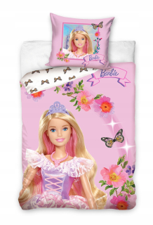 Detský set paplón, vankúš - Barbie 140x200 Doll's Cotton Baby Bedding