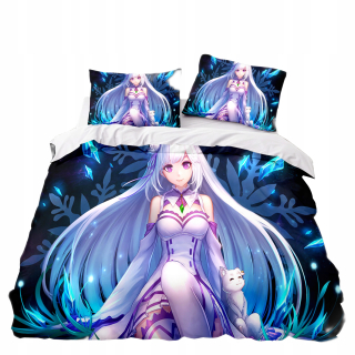 Detský set paplón, vankúš - Darček pre posteľnú bielizeň Manga Hatsune Miku 140x200