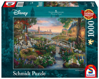 PQ Puzzle 1000 Kinkade 101 dalmatíncov Disney