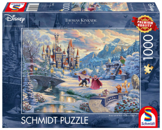PQ Puzzle 1000 Thomas Kinkade Winter Beauty and the Beast