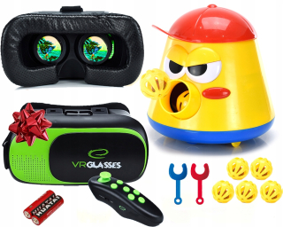 Darček pre dieťa loptou launcher + okuliare 360